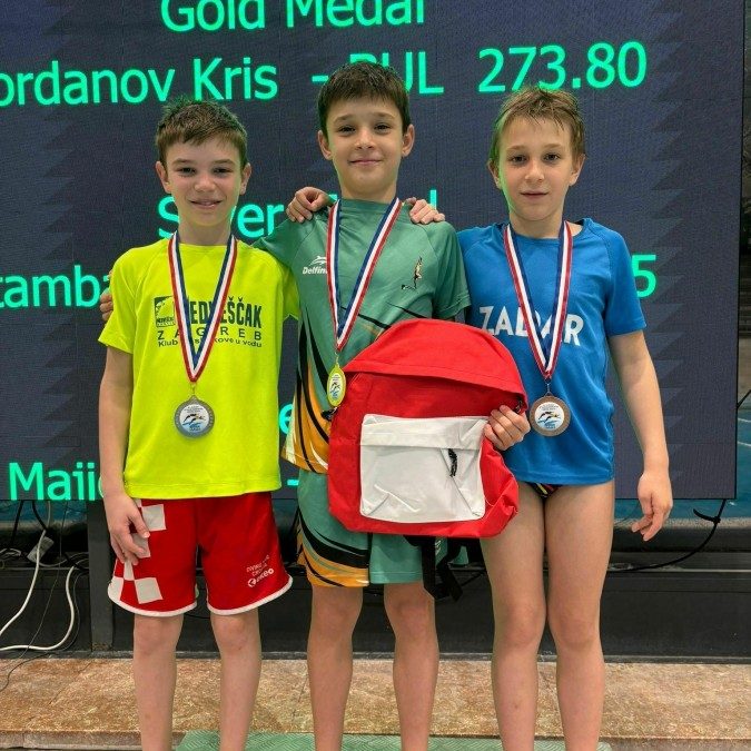 KSV Zadar osvojio tri medalje na Uskršnjem mitingu u skokovima u vodu