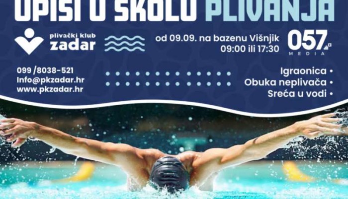 Besplatna obuka neplivača u PK Zadar