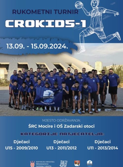 CROKID5-1 rukometni turnir od 13. – 15.09.
