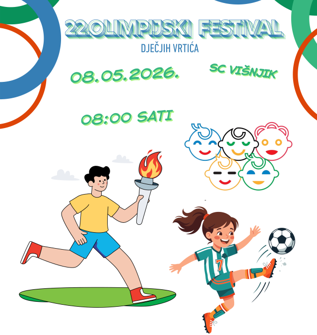 JA ĆU BITI OLIMPIJAC – 22. Olimpijski festival dječjih vrtića Grada Zadra